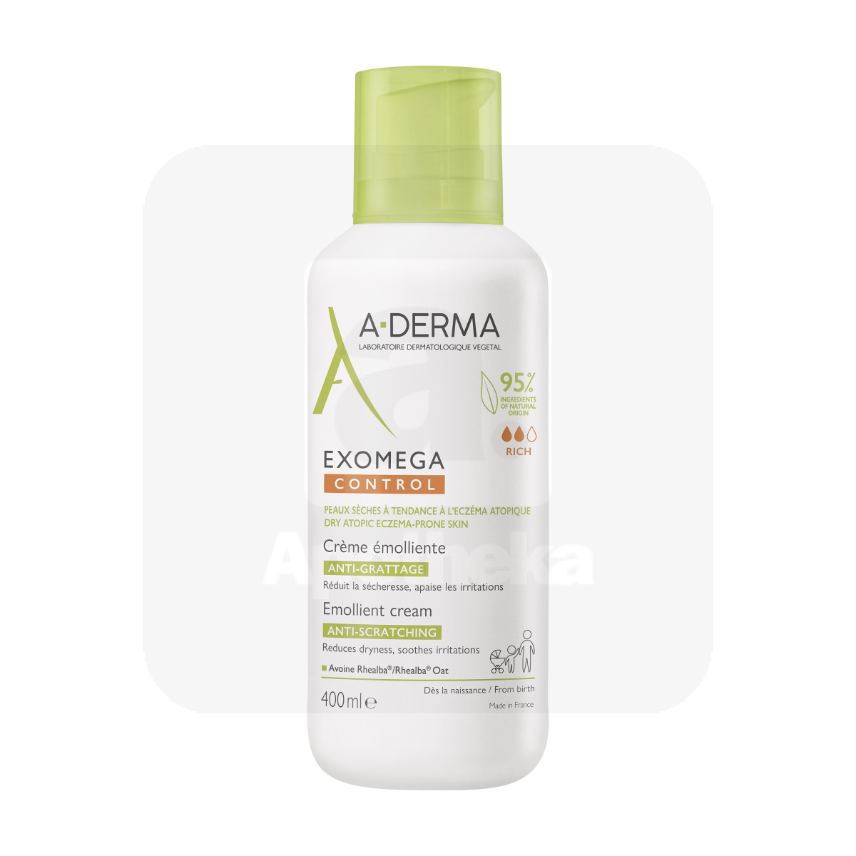 A-DERMA EXOMEGA CONTROL KREEM ATOOPILISELE NAHALE 400ML - Изображение товара 1