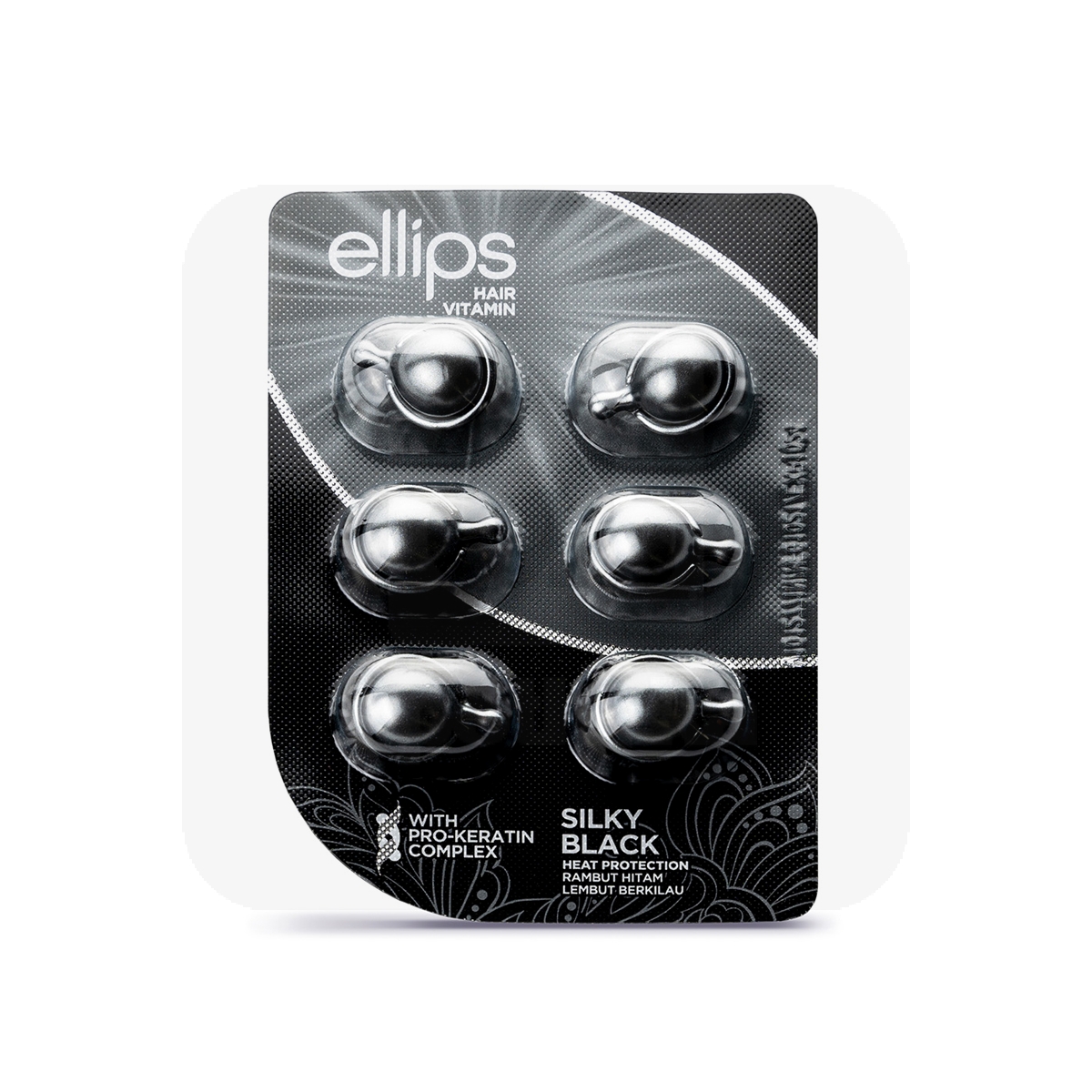 ELLIPS SILKY BLACK JUUKSEVITAMIINID PEALEMÄÄRITAVAD 1ML N6