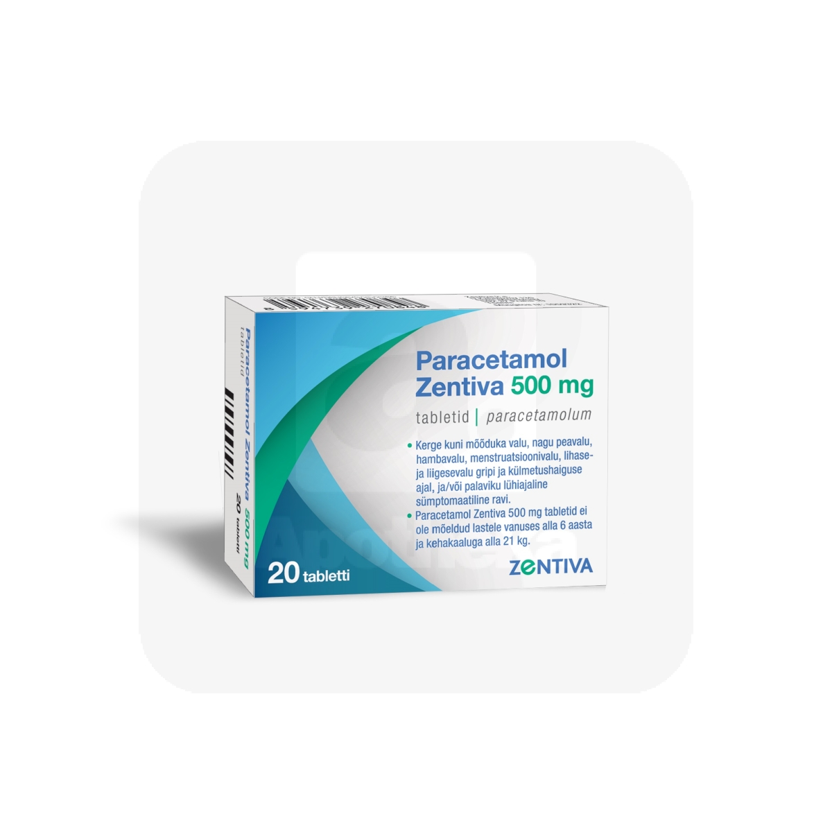 PARACETAMOL ZENTIVA TBL 500MG N20