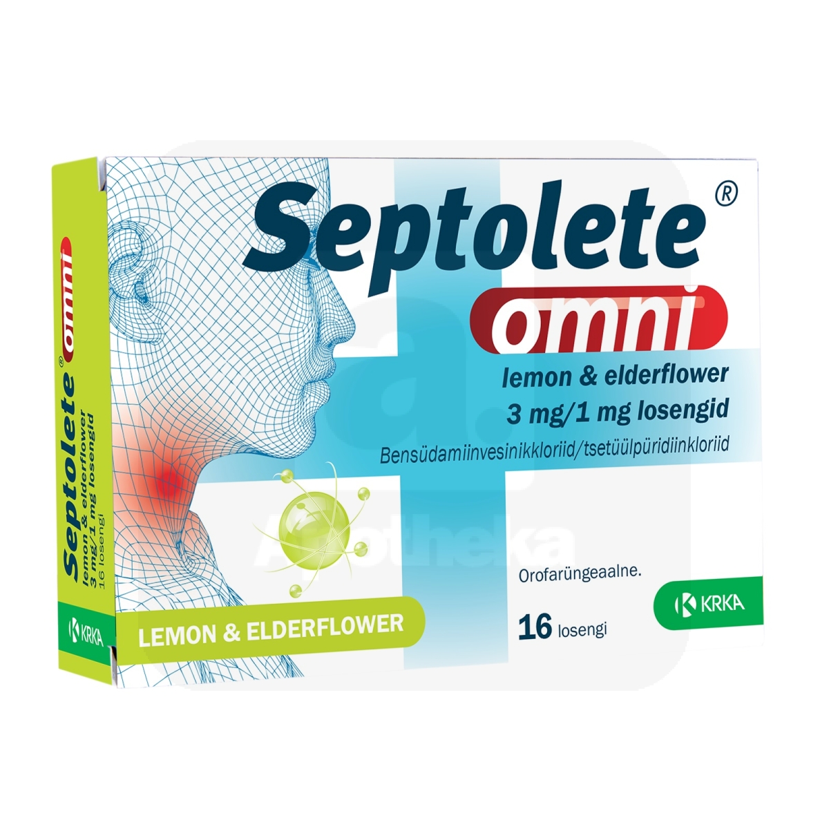 SEPTOLETE OMNI LOSENG LEMON&ELDERFLOWER 3+1MG N16 - Изображение товара