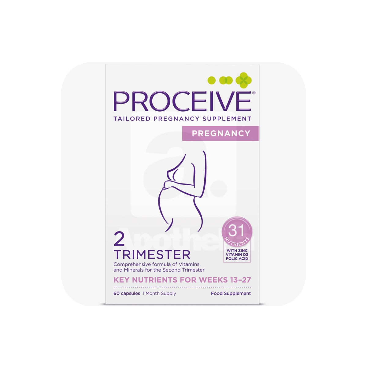 PROCEIVE PREGNANCY TRIMESTER 2 KAPSLID N60 - Изображение товара