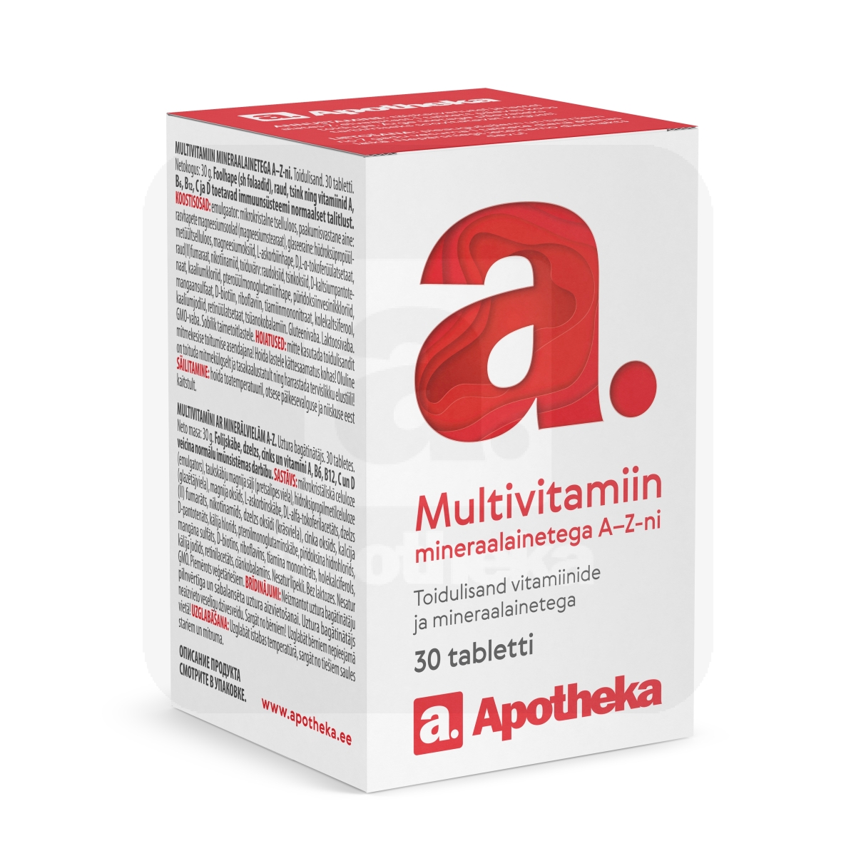 A. MULTIVITAMIIN MINERAALAINETEGA A-Z TBL N30 - Изображение товара 1