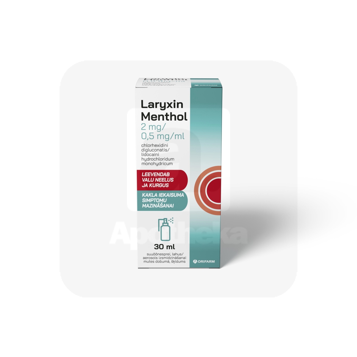 LARYXIN MENTHOL SUUÕÕNESPREI 2MG+0,5MG/ML 30ML N1 - Изображение товара