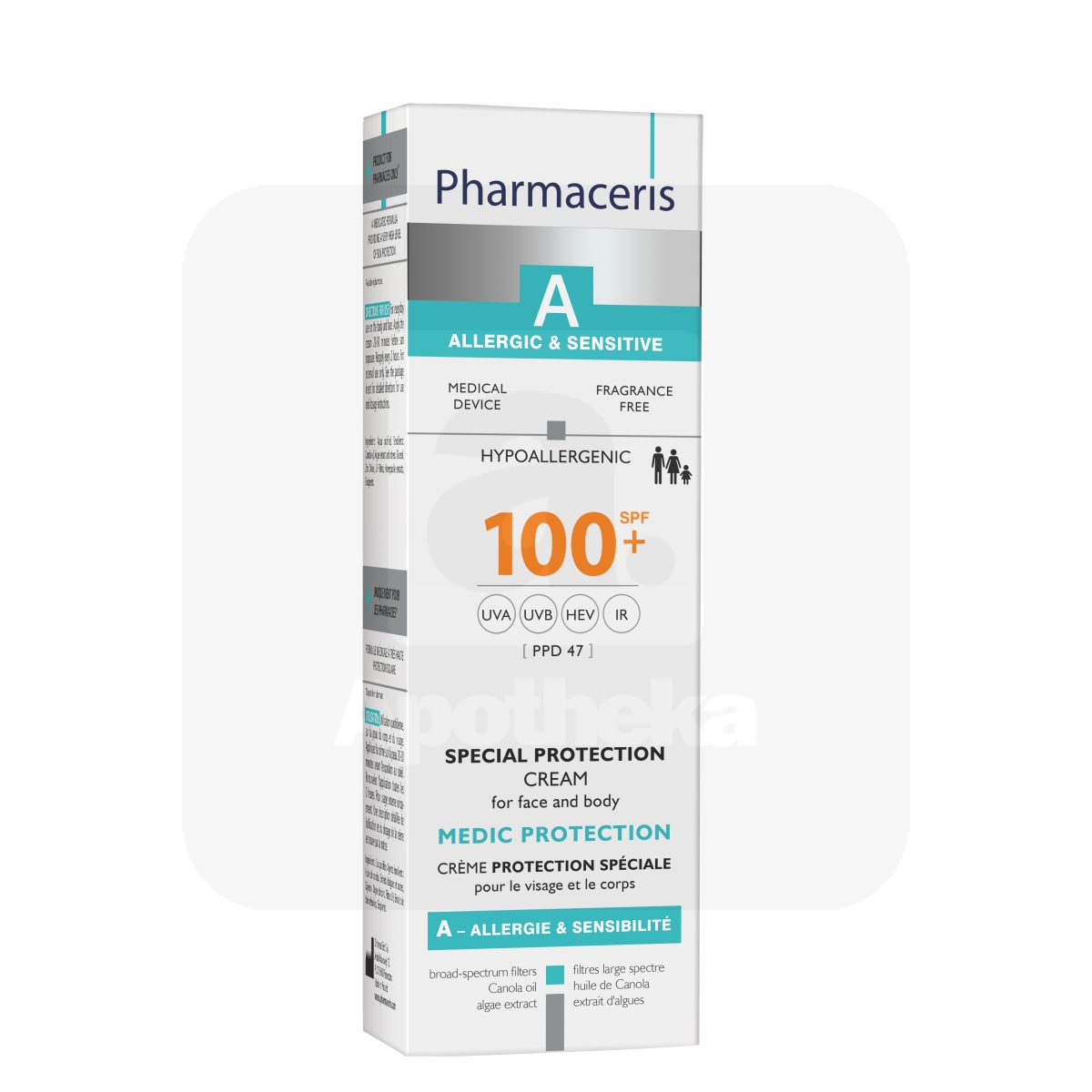 PHARMACERIS A MEDIC PROTECTION KREEM NÄOLE JA KEHALE SPF100+ 75ML - Изображение товара