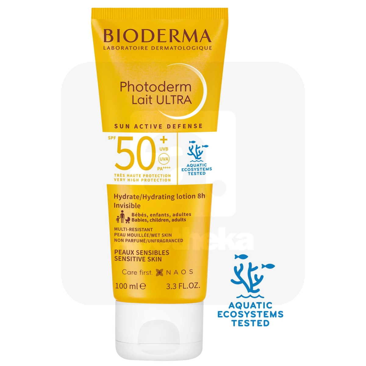 BIODERMA PHOTODERM LAIT ULTRA PÄIKESEKAITSEPIIM SPF50+ 100ML - Изображение товара