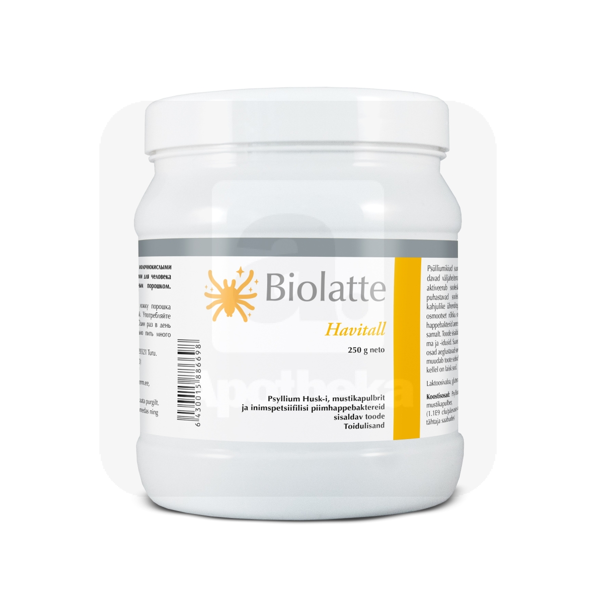 BIOLATTE HAVITALL PULBER 250G - Изображение товара 1