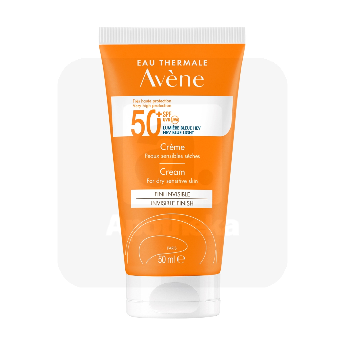 AVENE SUN PÄIKESEKAITSEKREEM SPF50+ KUIVALE NAHALE 50ML - Изображение товара 1