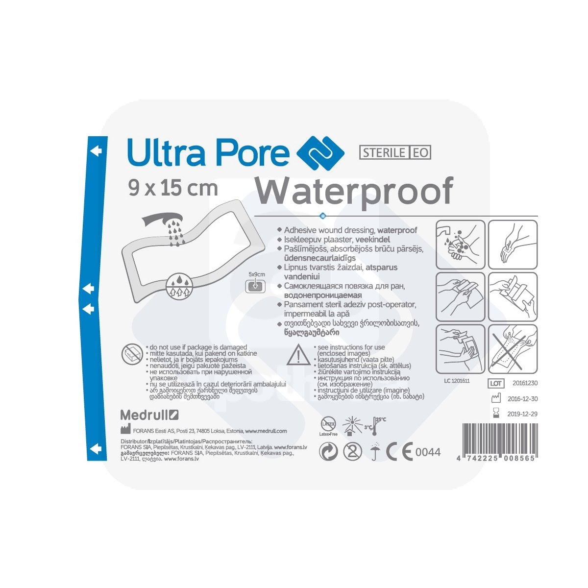 ISEKLEEPUV PLAASTER VEEKINDEL ULTRA PORE 9X15CM (MEDRULL) - Изображение товара