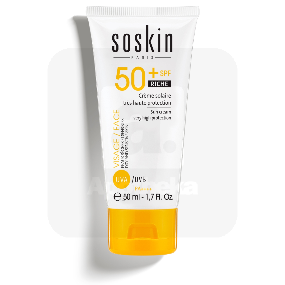 SOSKIN PARIS PÄIKSEKAITSEKREEM NÄOLE JA KEHALE SPF50+ 50ML - Изображение товара