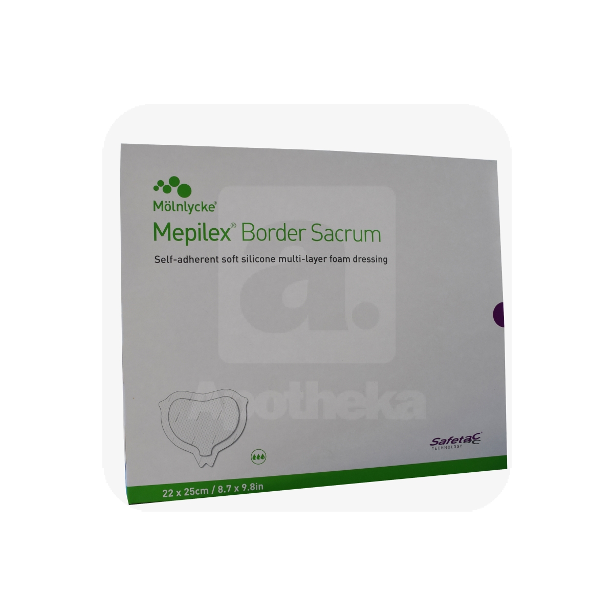 MEPILEX BORDER SACRUM 22X25CM VAHTMATERJALIST PLAASTER N5 - Изображение товара