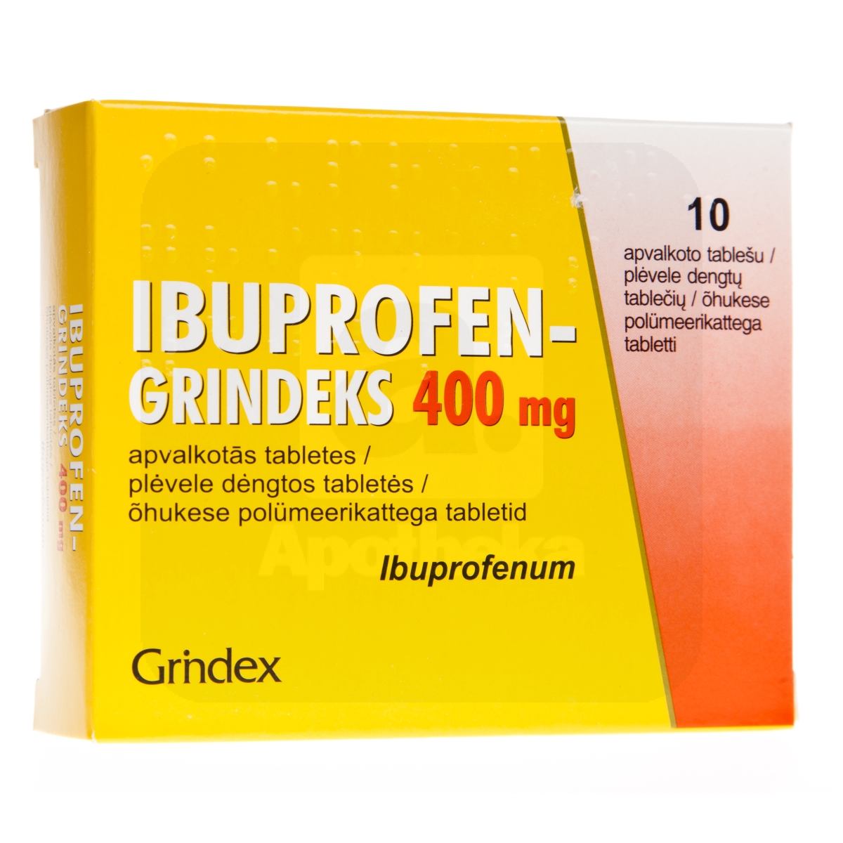 IBUPROFEN-GRINDEKS TBL 400MG N10 - Изображение товара