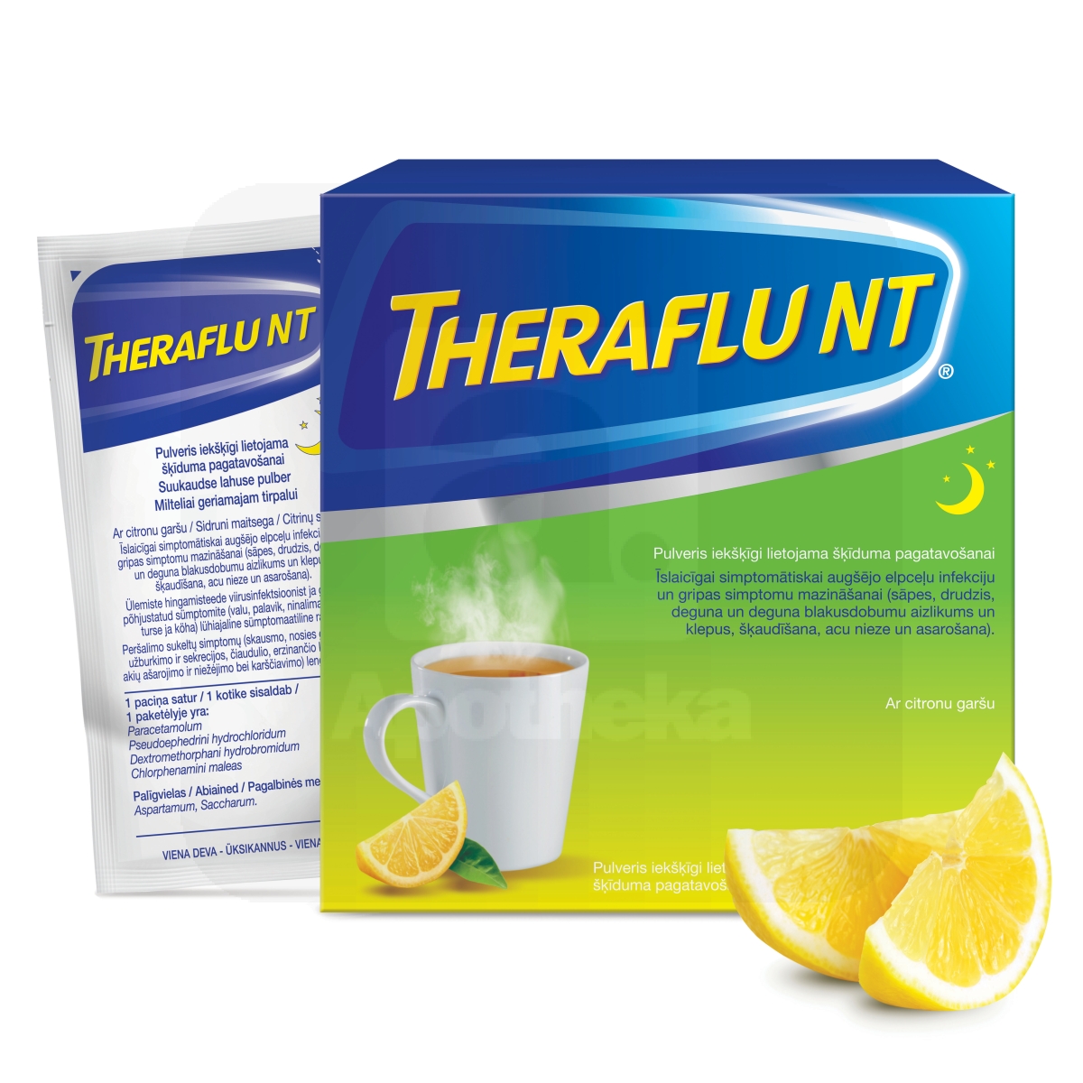 THERAFLU NT 1000MG+4MG+60MG+30MG N10 SUUKAUDSE LAHUSE PULBER - Изображение товара