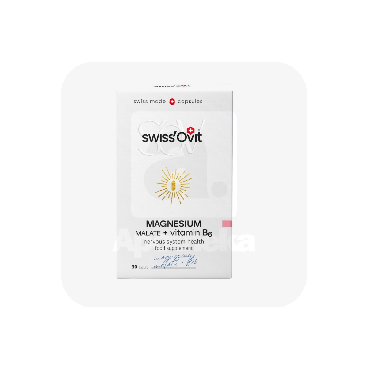 SWISSOVIT MAGNEESIUM MALATE +B6 KAPSLID 150MG N30 - Изображение товара