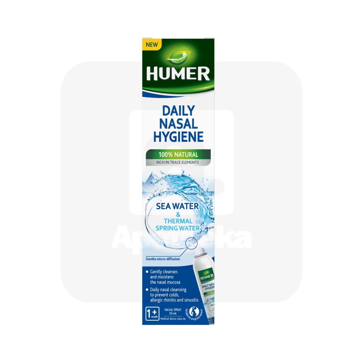 HUMER DAILY NASAL HYGIENE NINASPREI TERMAALVESI 50ML