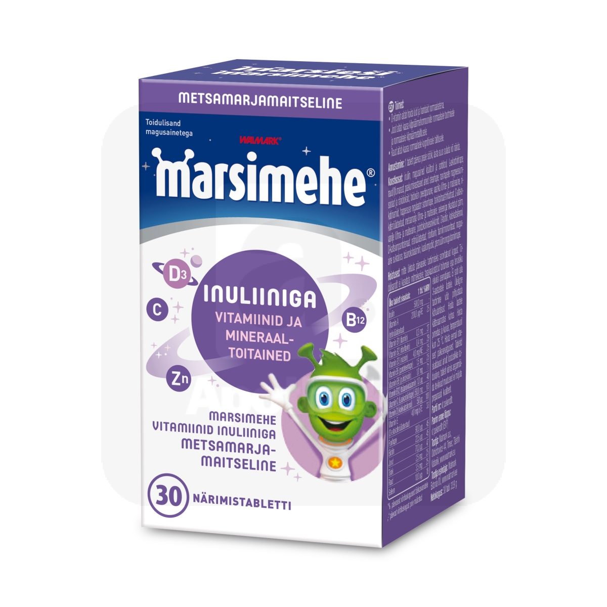 MARSIMEHE VITAMIINID INULIINIGA TBL N30 (METSAMARJA) - Изображение товара