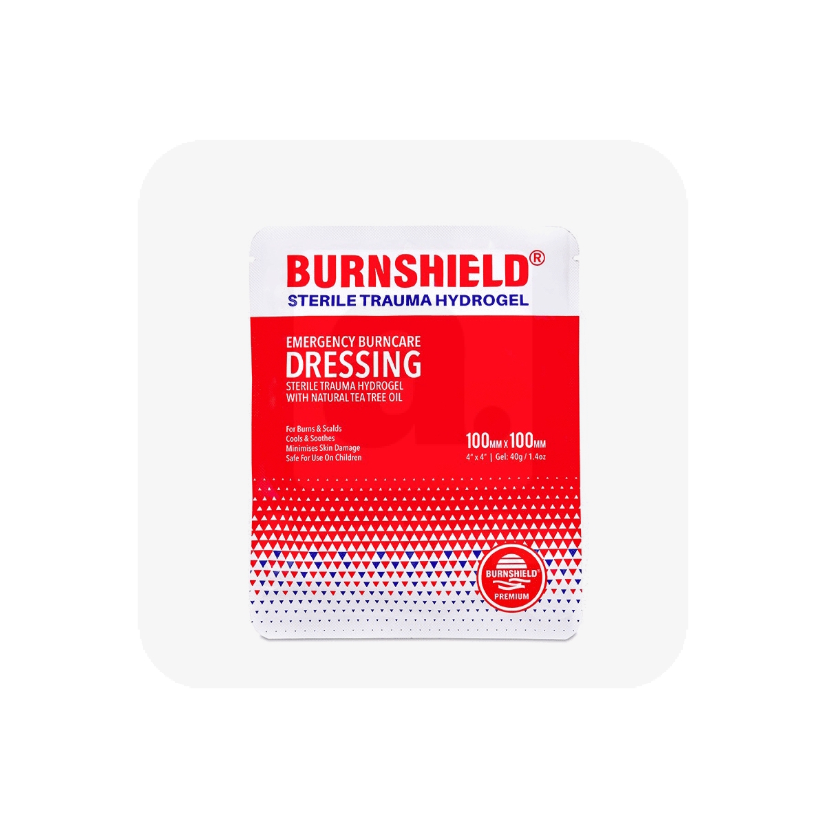 BURNSHIELD PÕLETUSSIDE GEELIGA STERIILNE 10X10CM