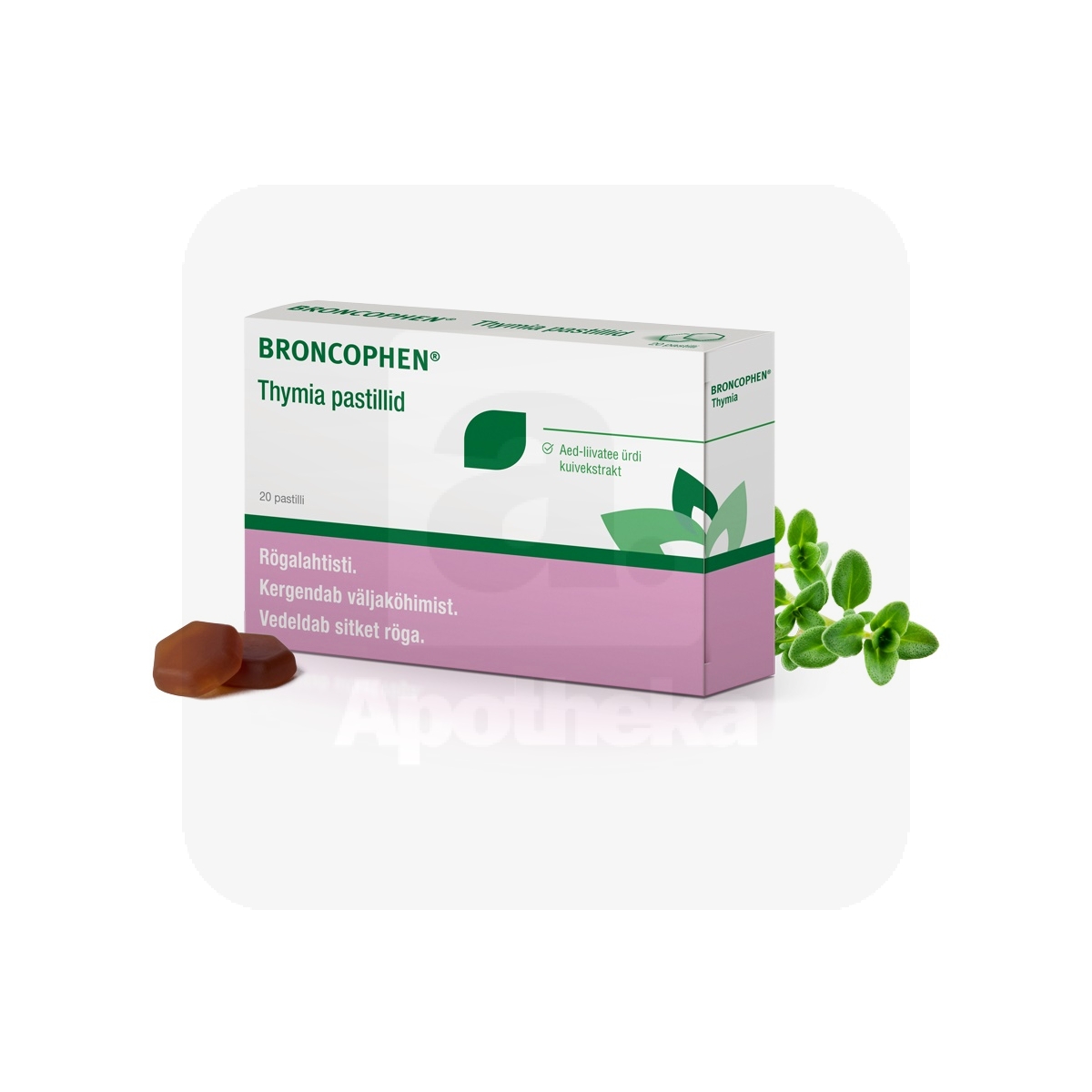 BRONCOPHEN THYMIA PASTILLID 59,5MG N20