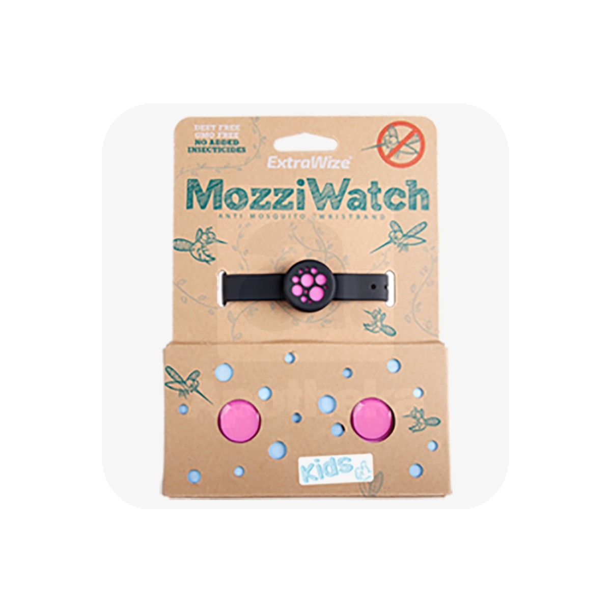 MOZZIWATCH SÄÄSETÕRJE KÄEPAEL LASTELE ROOSA + 2 TÄITETABLETTI - Изображение товара