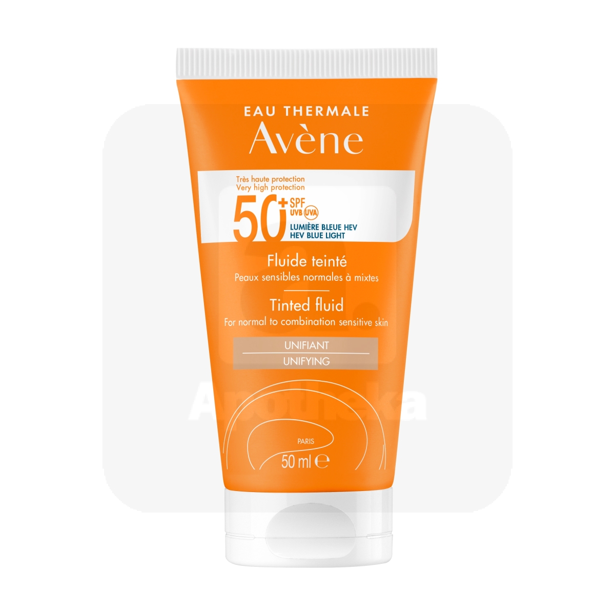 AVENE SUN PÄIKESEKAITSEEMULSIOON TOONITUD SPF50+ 50ML - Изображение товара 1