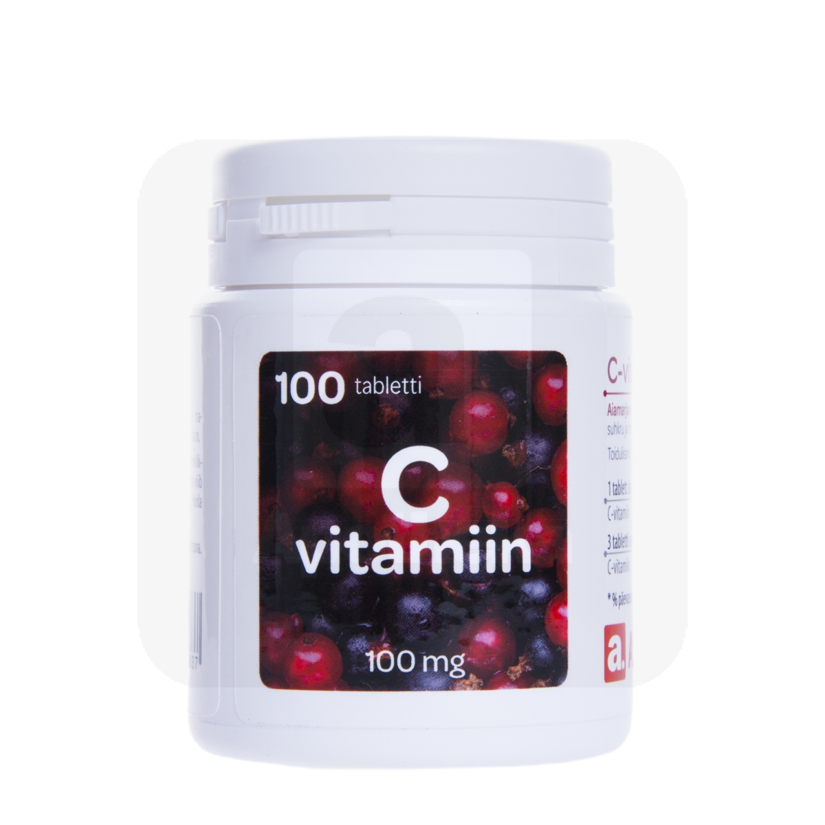 A. C VITAMIIN 100MG NÄRIMISTBL N100 AIAMARJAMAITSELINE - Изображение товара 1