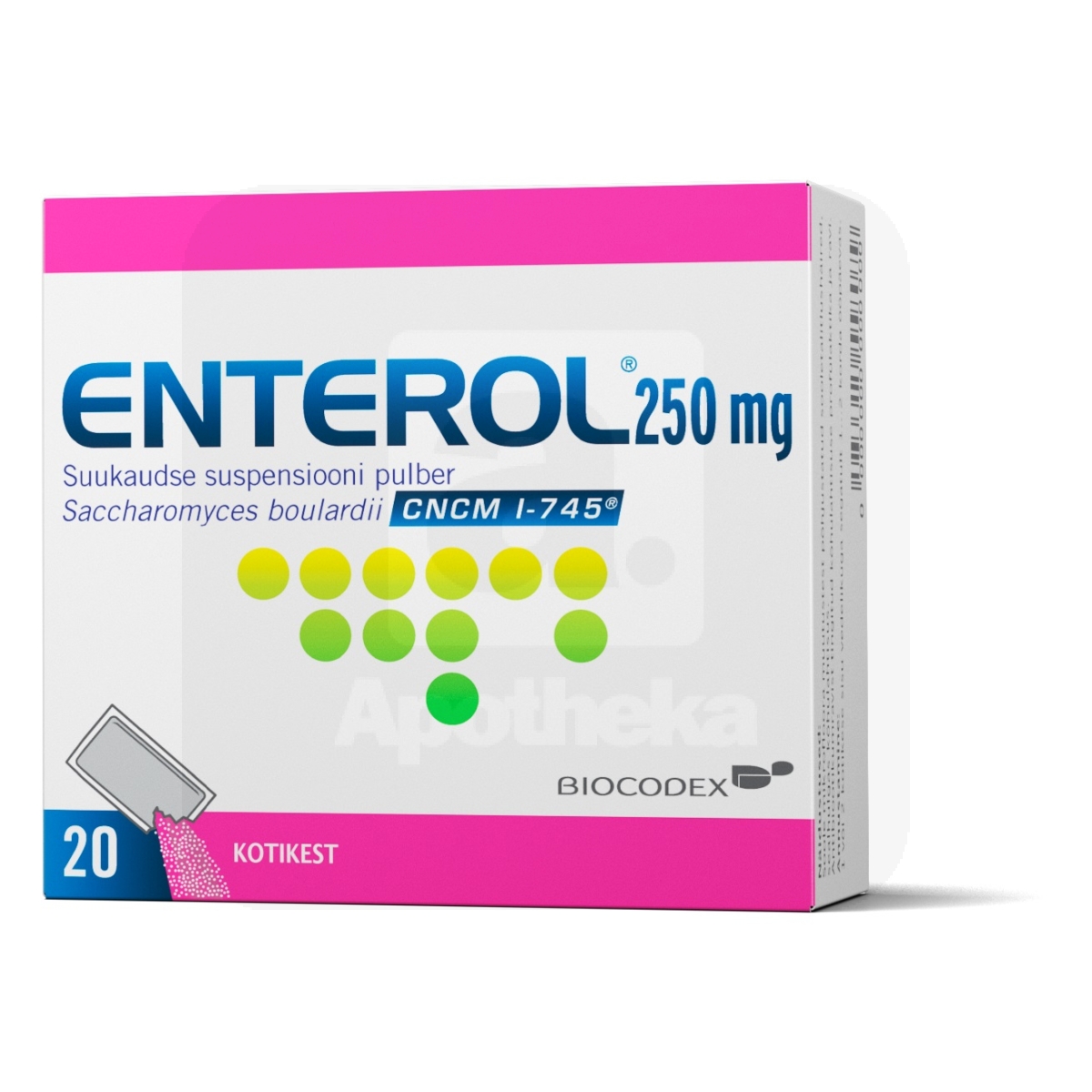 ENTEROL SUUKAUDSE SUSPENSIOONI PULBER 250MG N20 - Изображение товара