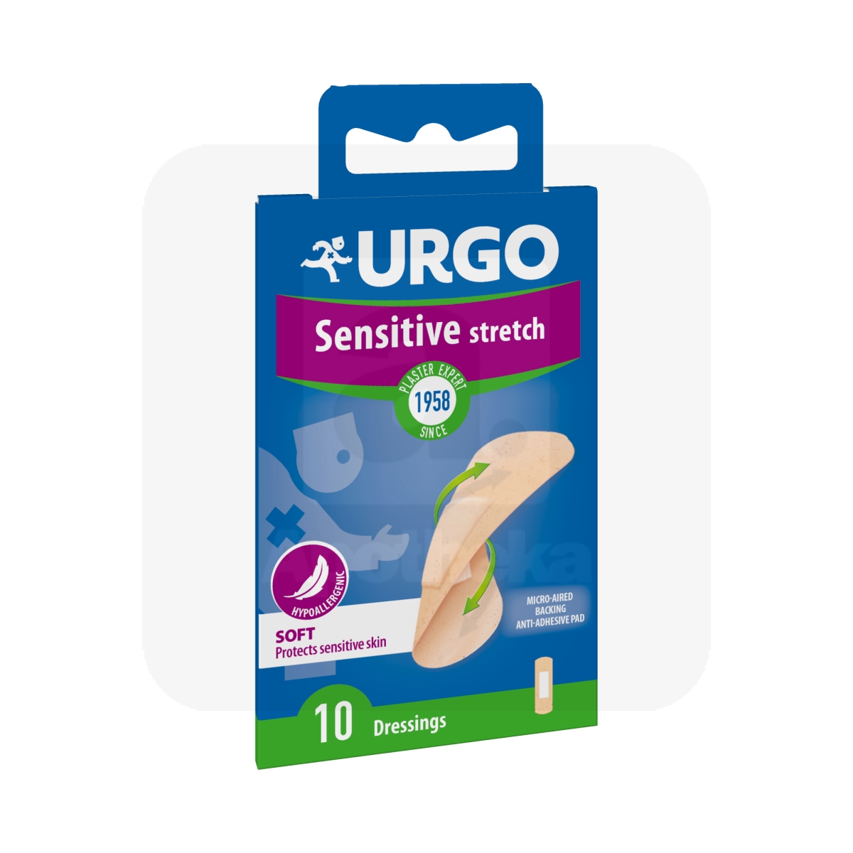 URGO PLAASTER SENSITIVE STRETCH (2X7,2CM) N10 - Изображение товара