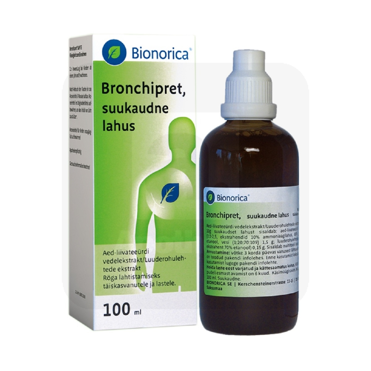 BRONCHIPRET SUUKAUDNE LAH 169,49+16,95MG/ML 100ML - Изображение товара