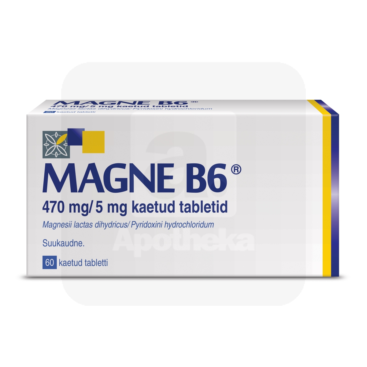 MAGNE B6 KAETUD TBL 5MG+470MG N60 - Изображение товара