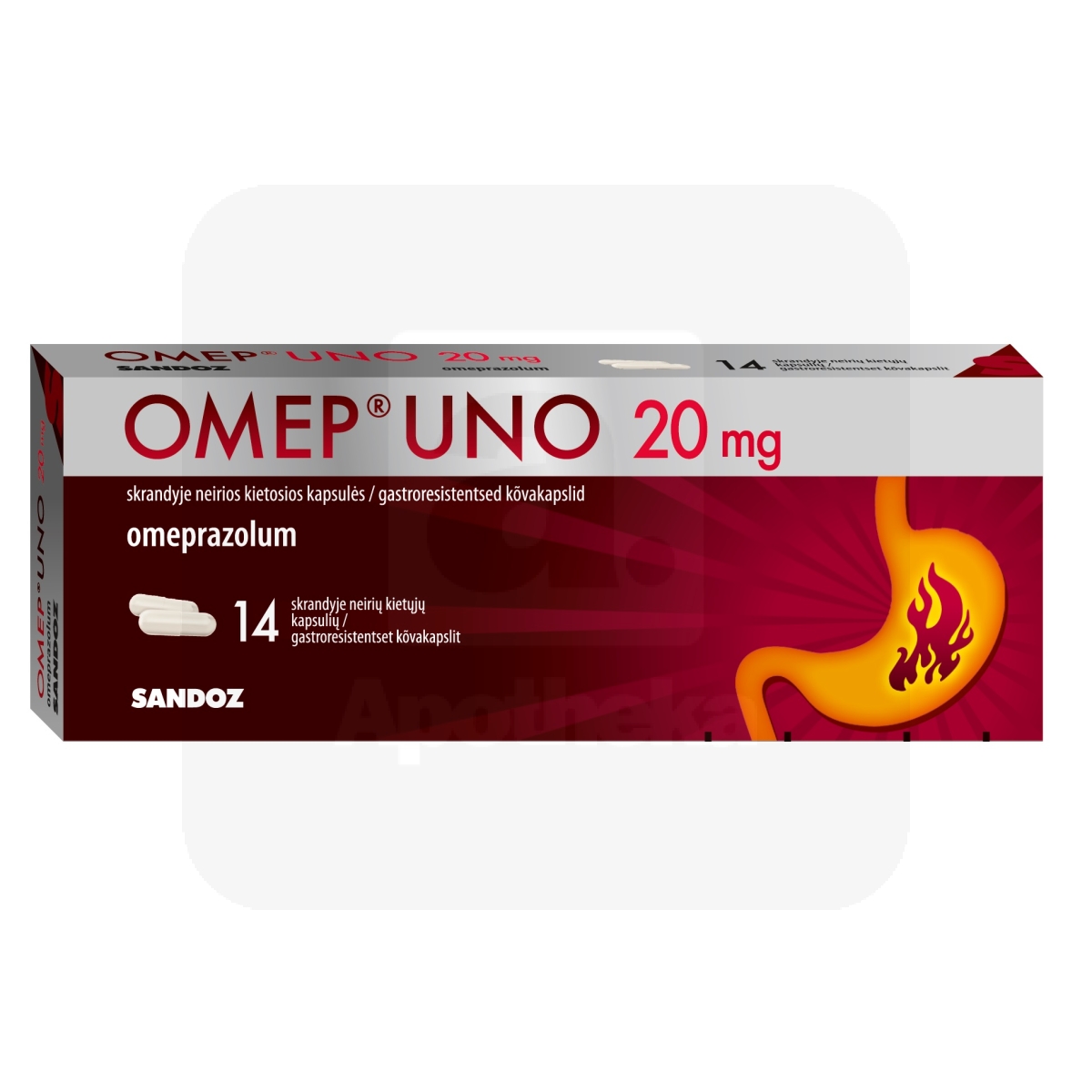 OMEP UNO GASTRORESIST KAPSEL 20MG N14