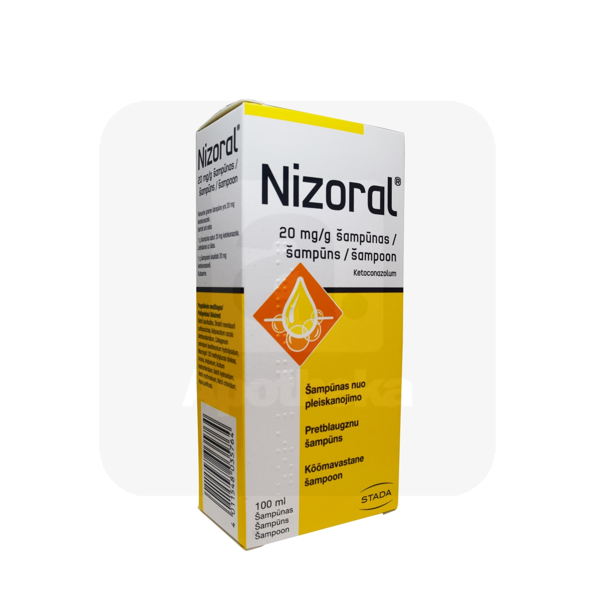 NIZORAL SHAMPOON 20MG/G 100ML - Изображение товара