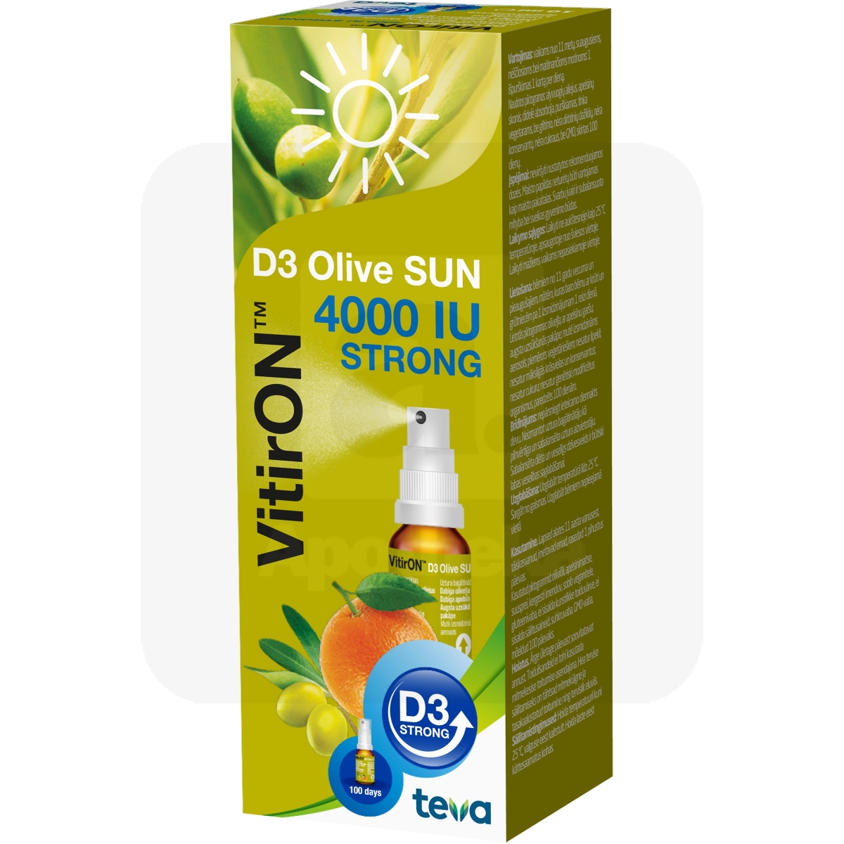 VITIRON D3 OLIVE SUN SPREI 4000IU 10ML