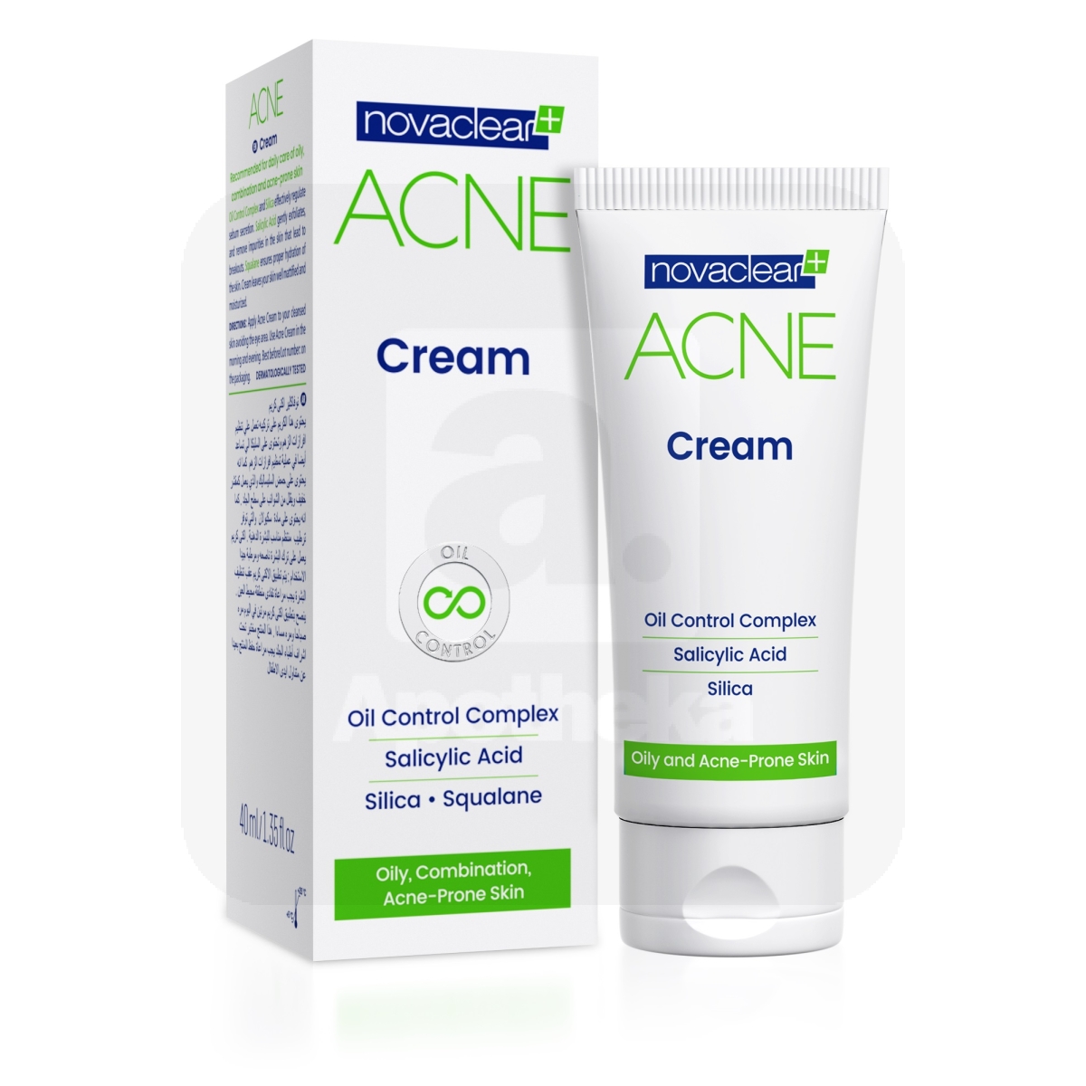 NOVACLEAR GREEN ACNE NÄOKREEM 40ML - Изображение товара