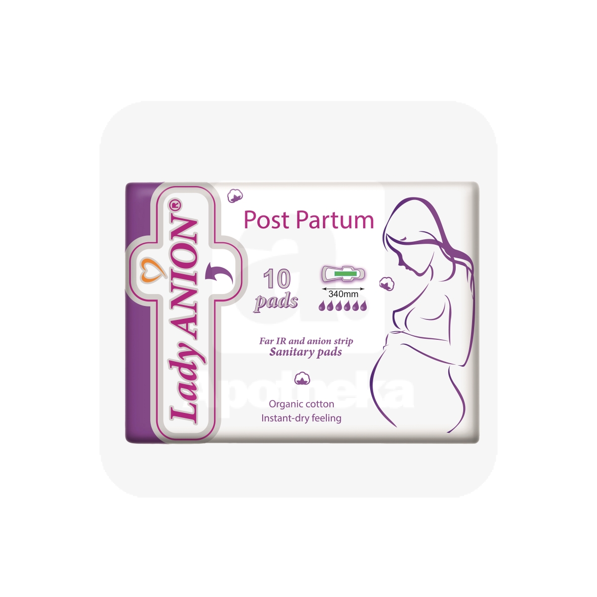 LADY ANION POST PARTUM HÜGIEENISIDEMED SÜNNITUSJÄRGSED N10 - Изображение товара