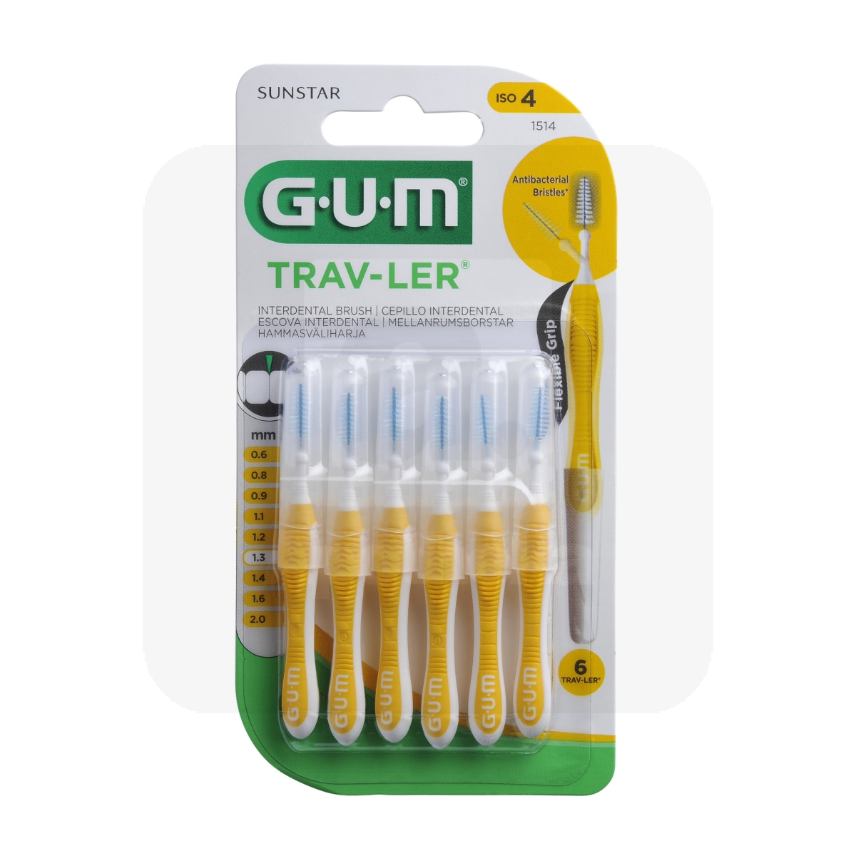 GUM TRAV-LER ИНТЕРДЕНТАЛЬНАЯ ЩЕТОЧКА 1,3MM N6/1514/ - Изображение товара