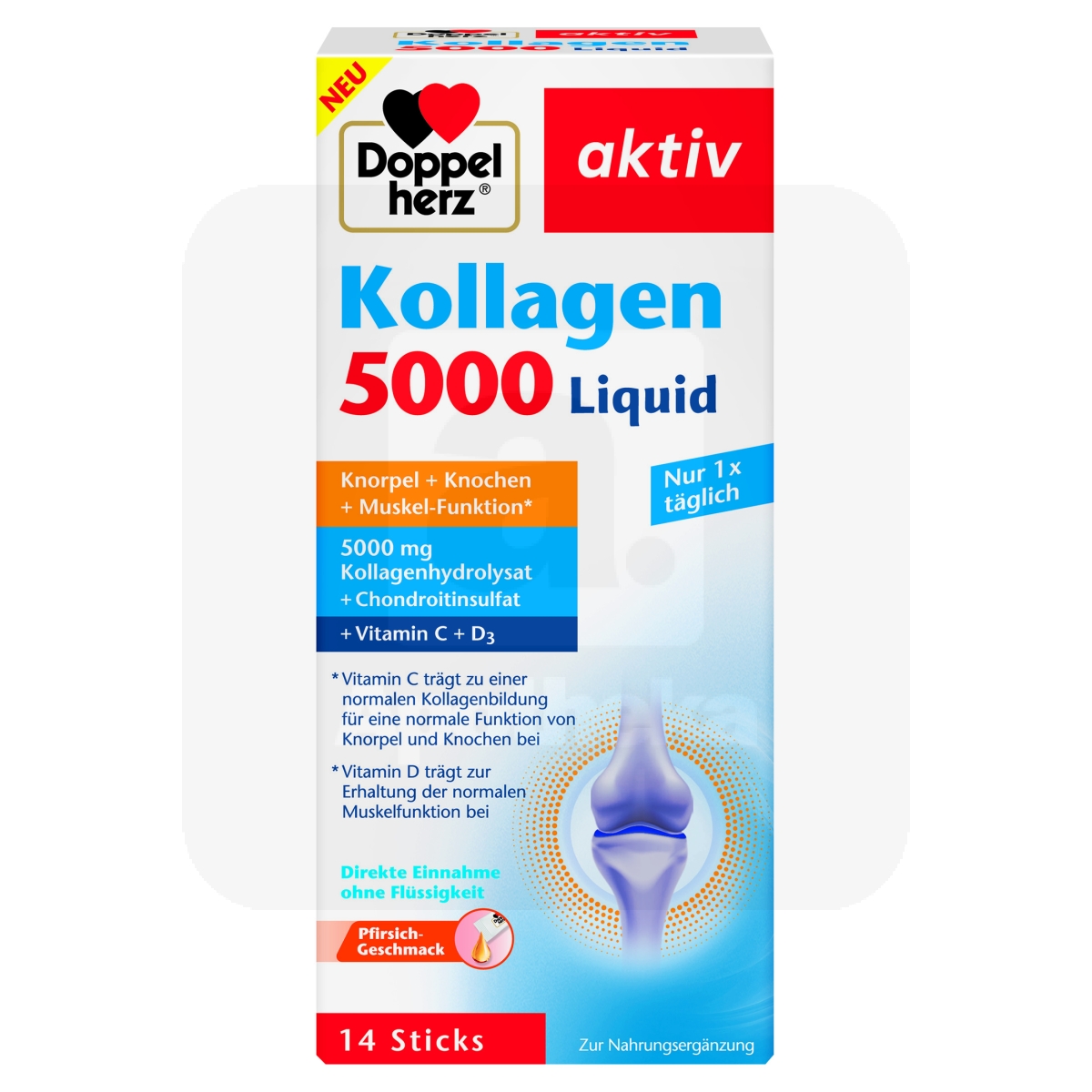 DOPPELHERZ AKTIV KOLLAGEN 5000 10ML N14 KÕHREDELE, LUUDELE, LIHASTELE - Изображение товара