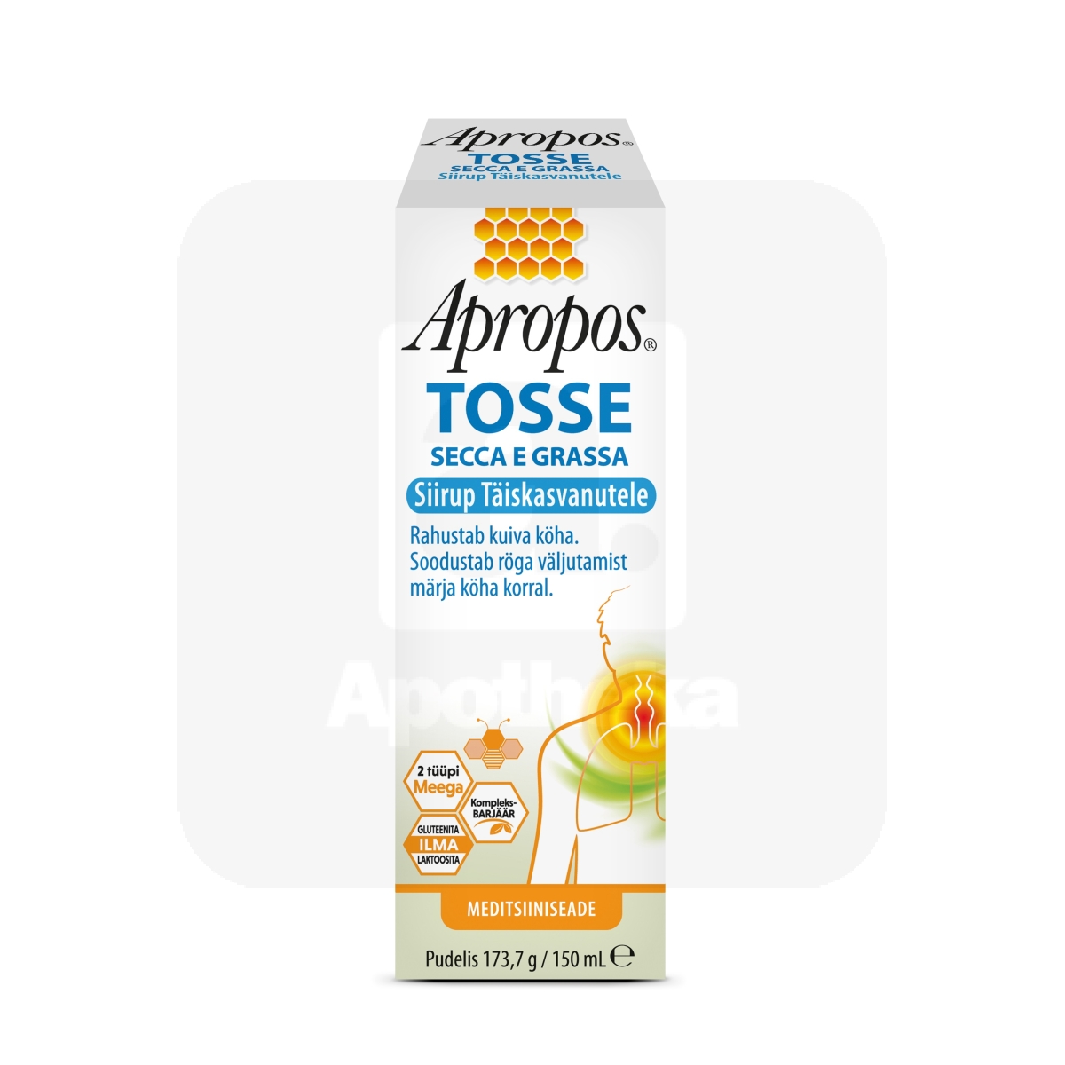 APROPOS TOSSE KÖHASIIRUP TÄISKASVANUTELE 150ML - Изображение товара