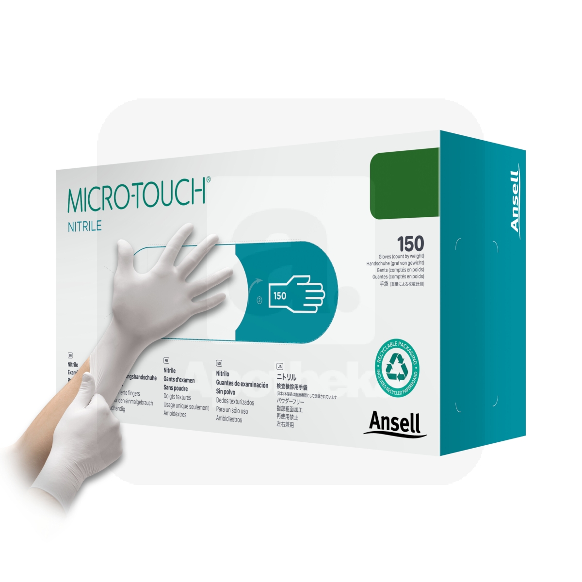 KINDAD MICRO-TOUCH NITRILE WHITE PF PROTS S N150 - Изображение товара