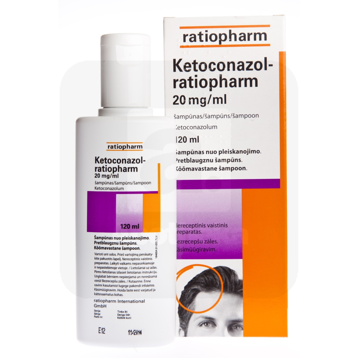 KETOCONAZOL-RATIOPHARM SHAMPOON 20MG/ML 120ML - Изображение товара