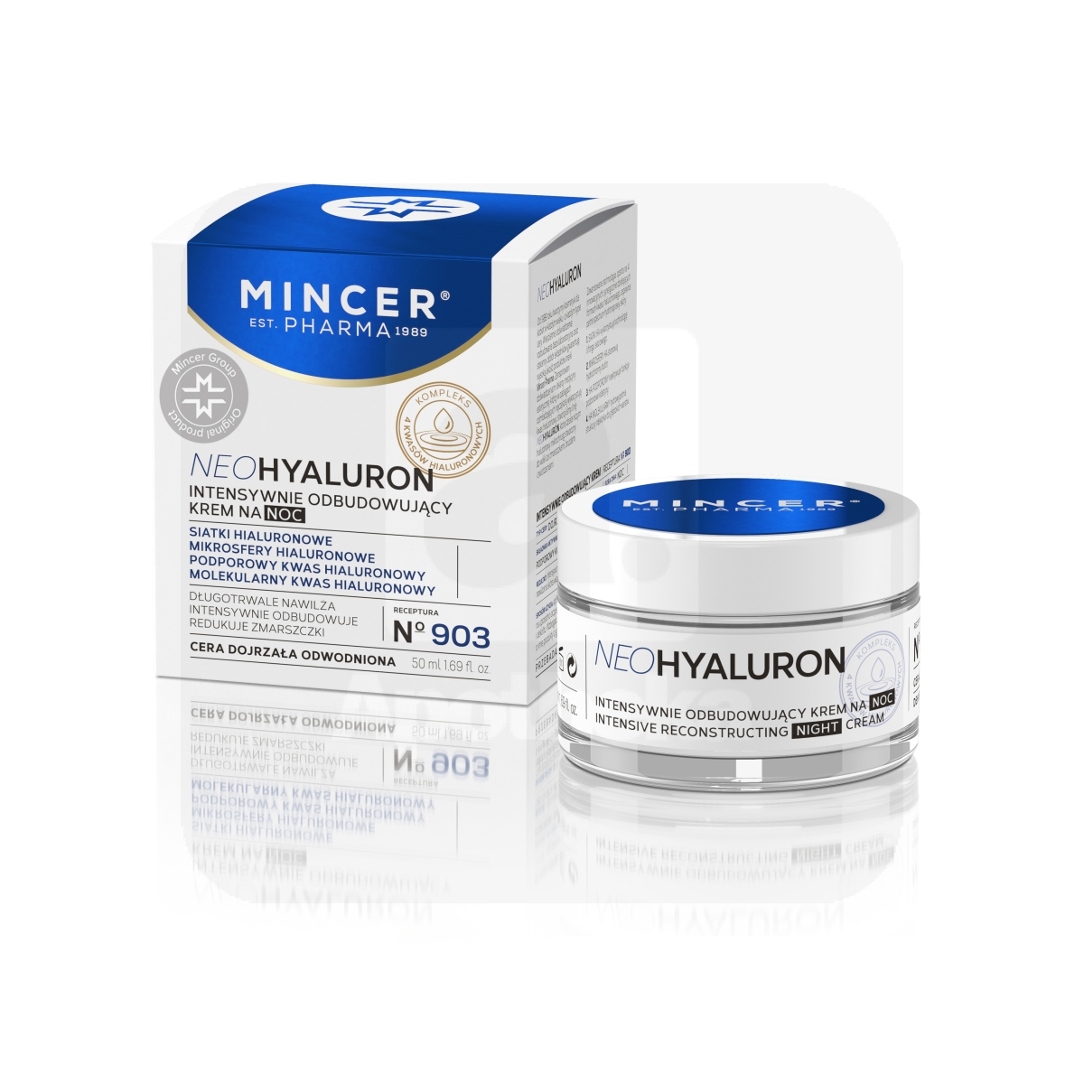 MINCER PHARMA NEO HYALURON ÖÖKREEM KORTSUDEVASTANE 50ML - Изображение товара