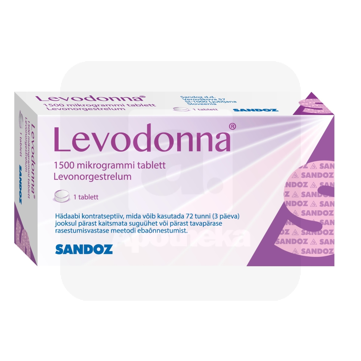 LEVODONNA TBL 1500MCG N1 - Изображение товара