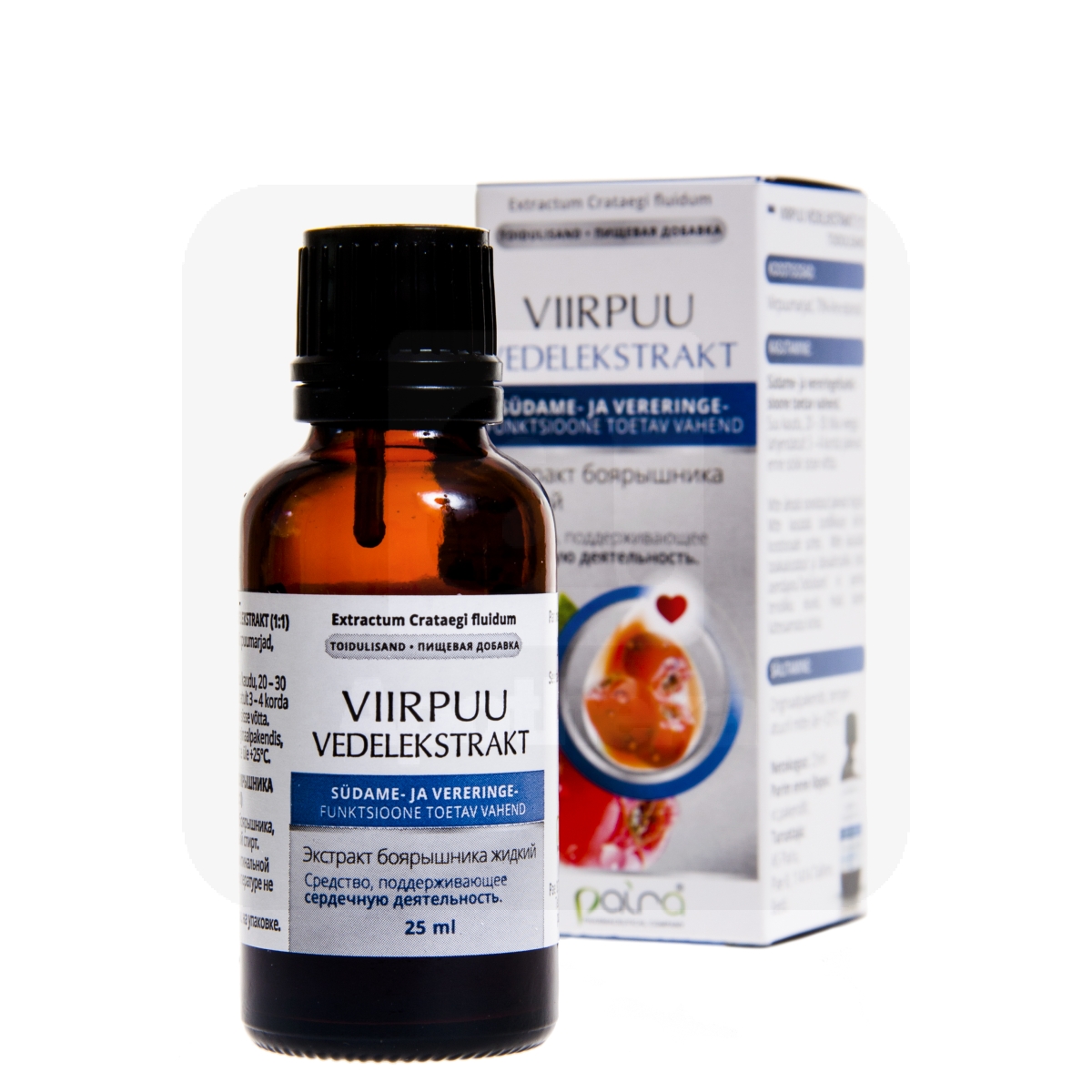 VIIRPUU VEDELEKSTRAKT (CRATAEGI EXTR. FLUIDUM) 25ML (PAIRA) - Изображение товара