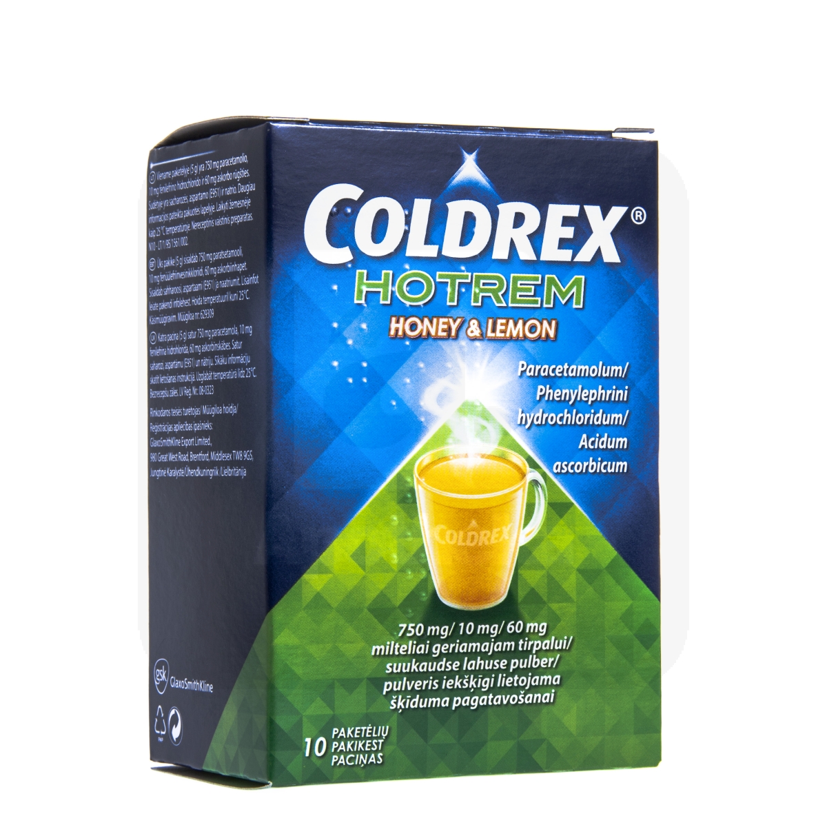 COLDREX HOTREM HONEY&LEMON 750+10+60MG N10 SUUKAUDSE LAH PLV