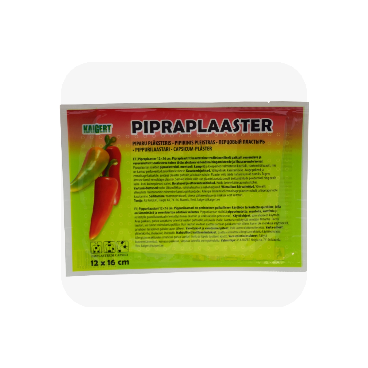 PIPRAPLAASTER 12X16CM - Изображение товара