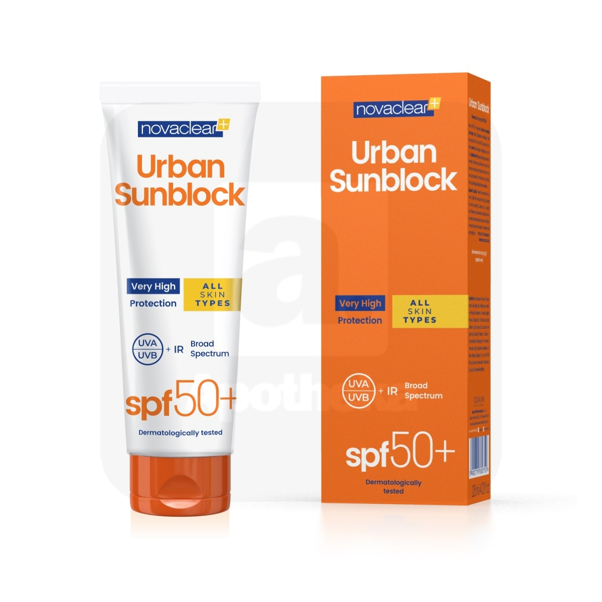 NOVACLEAR PÄIKESEKAITSE URBAN SPF50+, KÕIKIDELE NAHATÜÜPIDELE 125ML - Изображение товара