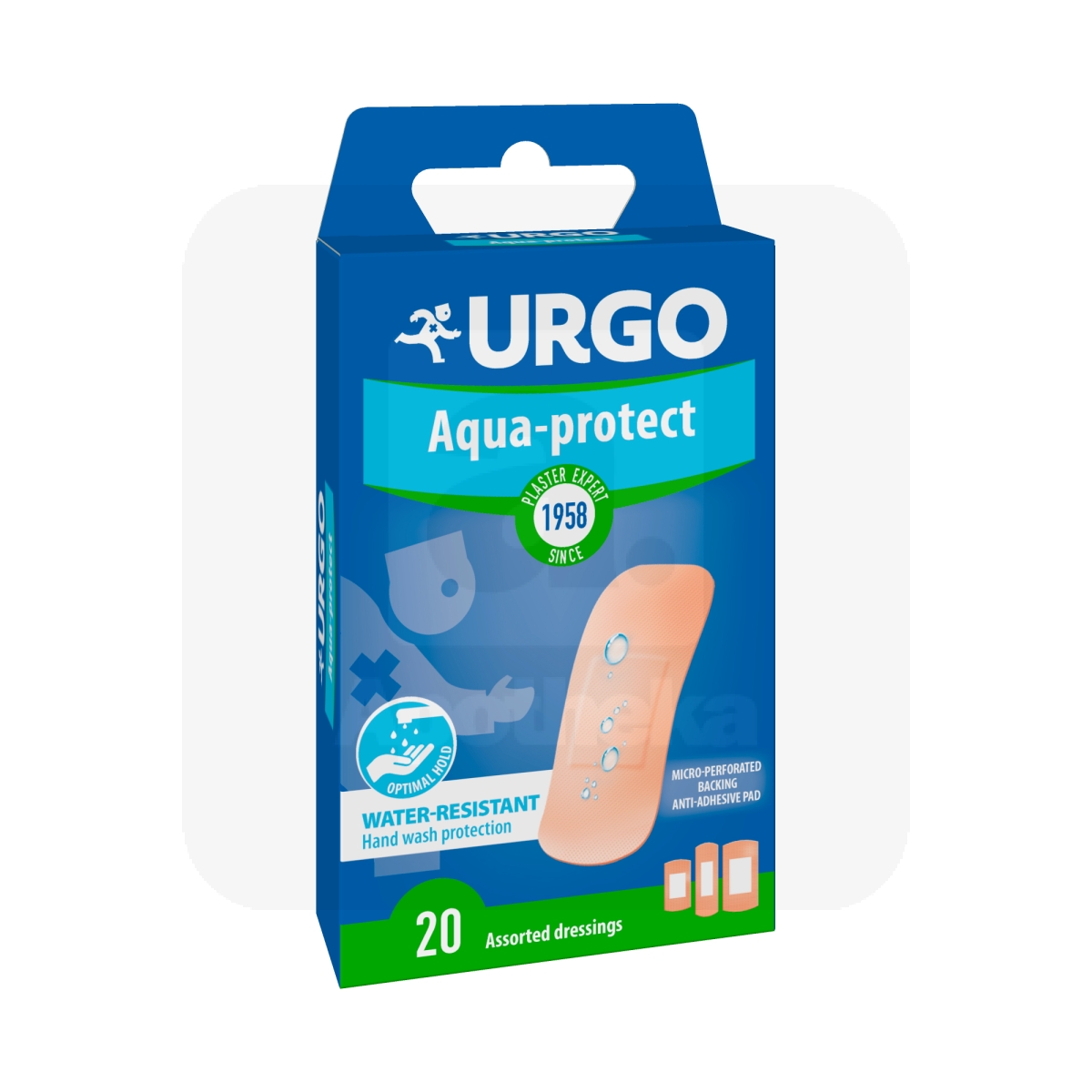 URGO PLAASTER AQUA-PROTECT N20 (3 SUURUST)