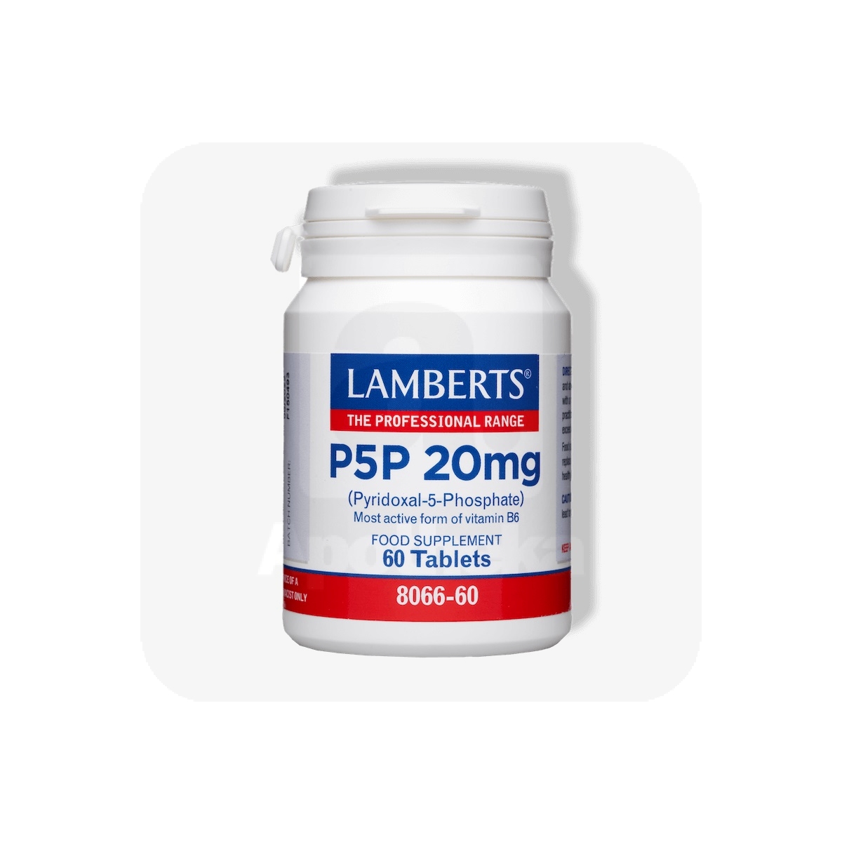 LAMBERTS VITAMIIN B6 (P5P) TBL 20MG N60