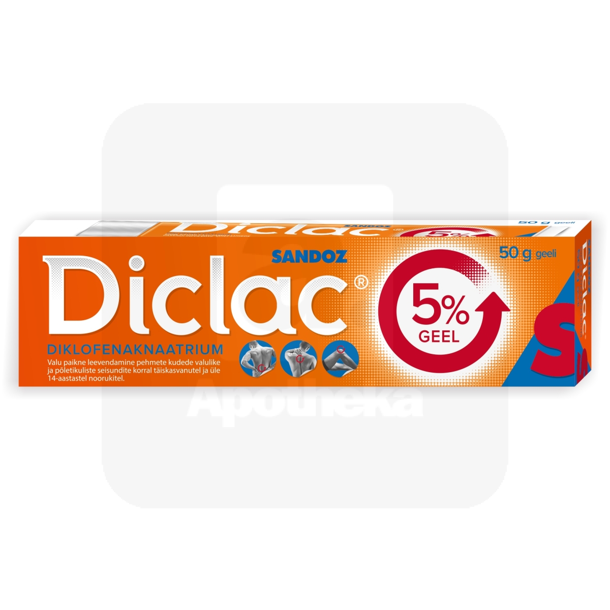 DICLAC 5% GEEL 50MG/G 50G