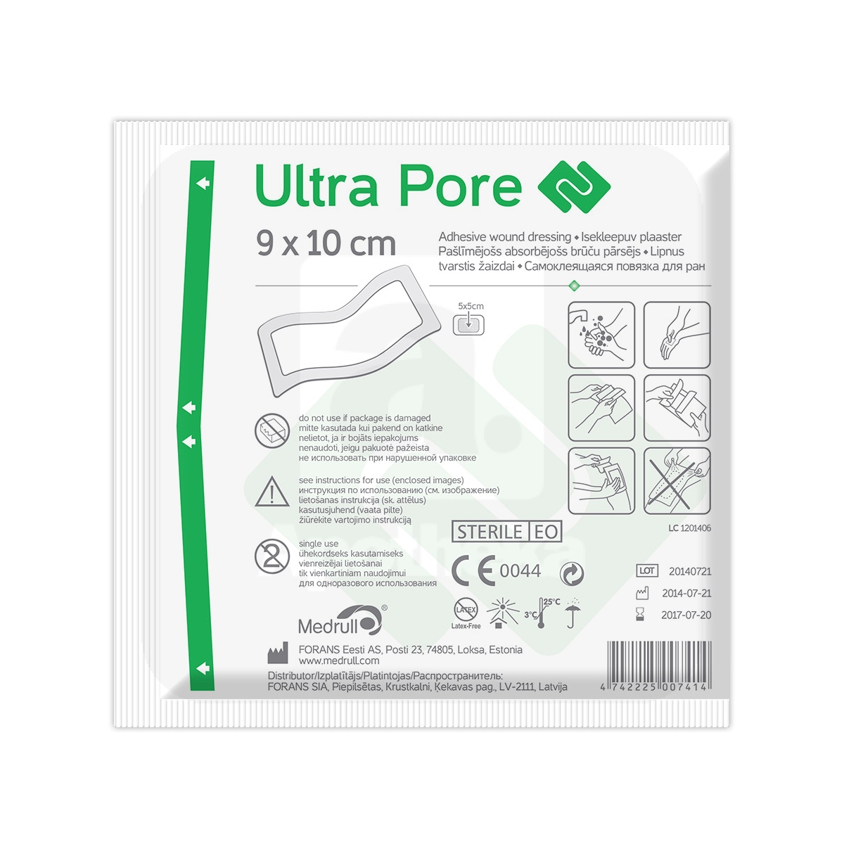 ISEKLEEPUV PLAASTER ULTRA PORE 9X10CM (MEDRULL) - Изображение товара