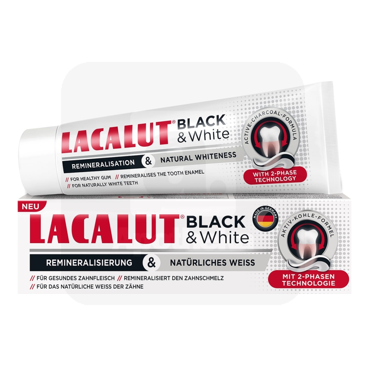 LACALUT HAMBAPASTA BLACK & WHITE ZC 75ML - Изображение товара