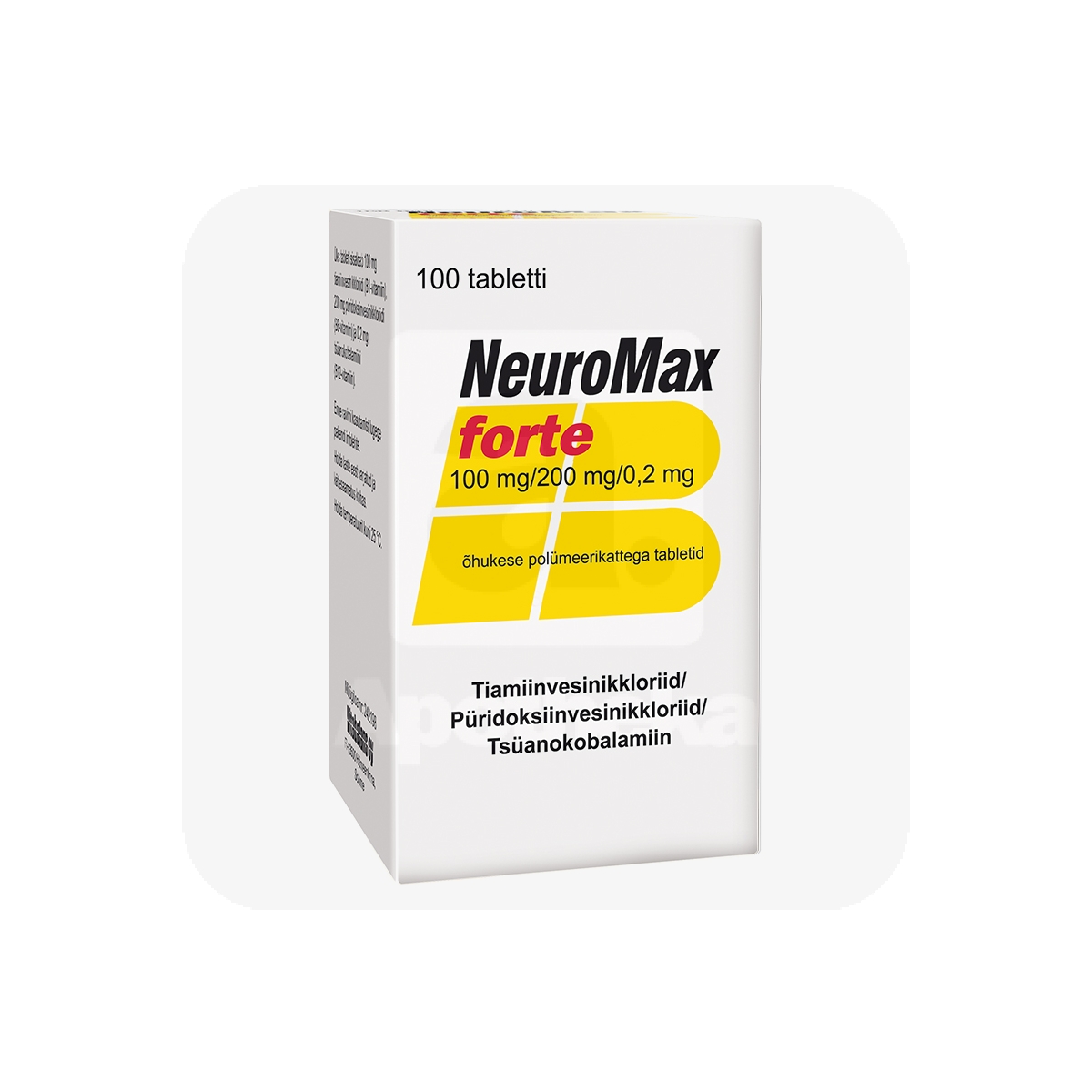 NEUROMAX FORTE TBL 100MG + 200MG + 0,2MG N100 - Изображение товара